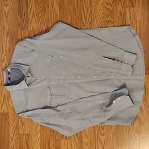 Ted Baker Men's Light Gray Casual Button Down Shirt